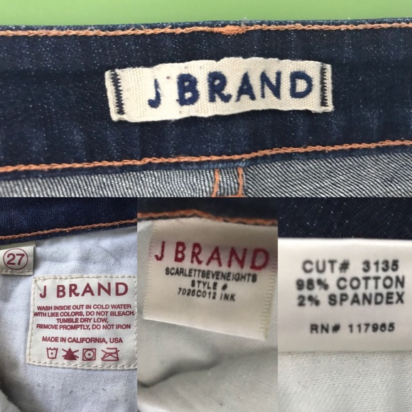J Brand Mid Rise Super Skinny Dark Denim  Size 27 - Picture 3 of 4
